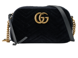 Gucci GG Small Camera Bag, Velvet, Black 2*